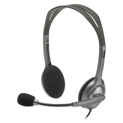 Logitech 981000612 H111 Binaural Over-the-Head, Stereo Headset, Black/Silver