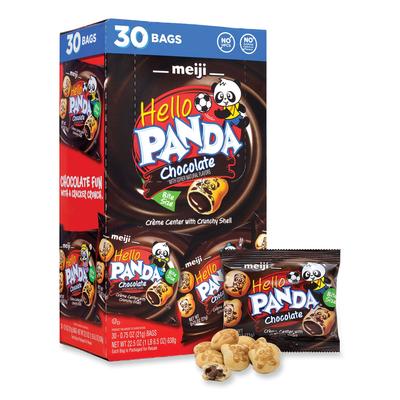 Meiji 22002038 Hello Panda Chocolate Creme Filled Cookies, 0.75 oz Bag, 30 Bags/Pack