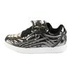 Plateausneaker BUFFALO "LIBERTY SOCCER vegan", Damen, Gr. 39, silber (silberfarben), Lacklederimitat, glänzend, metallic, sportlich, Schuhe, Schnürschuh, Halbschuh, Freizeitsneaker in Metallic-Optik
