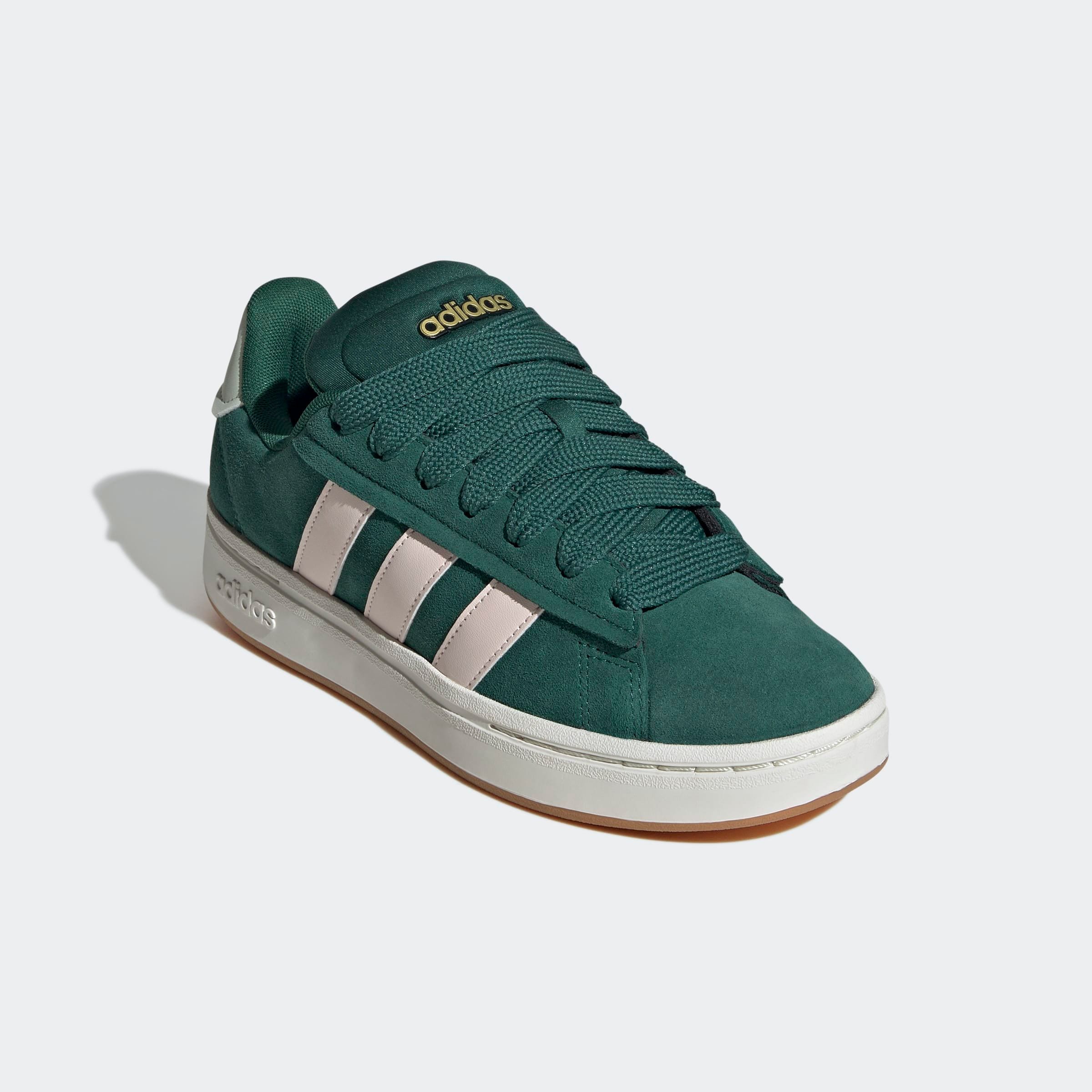 Sneaker ADIDAS SPORTSWEAR "GRAND COURT ALPHA", Damen, Gr. 40, grün (collegiate grün, wonder quartz, linen grün), Leder, Textil, Schuhe Sneaker, Design inspiriert vom adidas Campus 00