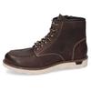 Schnürboots DOCKERS BY GERLI, Herren, Gr. 43, braun (schoko), Leder, Basic, Schuhe, Boots, Freizeitschuh mit gepolsterter Innensohle