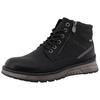 Schnürboots TOM TAILOR, Herren, Gr. 44, schwarz, Lederimitat, Textil, unifarben, kontrastfarbene Details, casual, Schuhe, Herbstmode, Outdoorschuh mit gepolstertem Schaftrand