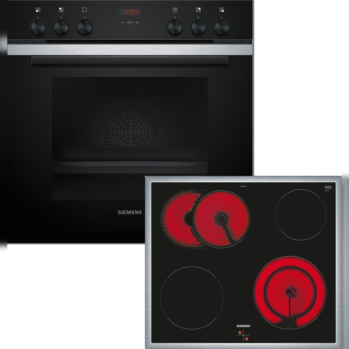 Siemens Einbau-Herd-Set, EA64RGNA1E + HE213BBS3, Einbau-Herd, Elektro-Kochfeld EQ211KB11 Image