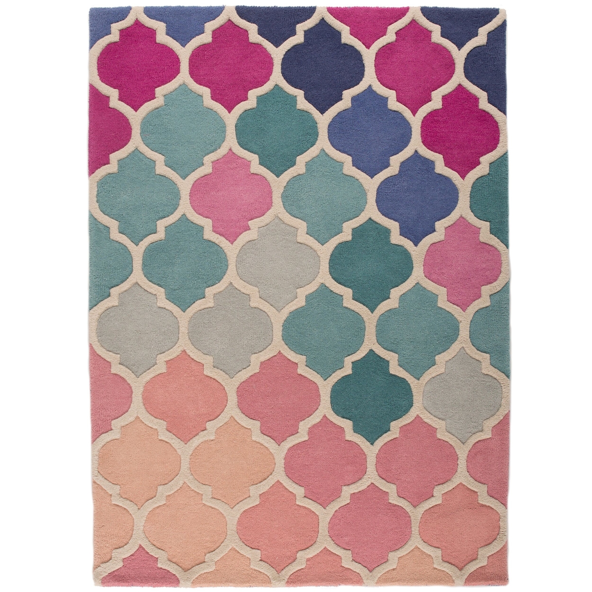 Moderner Luxus-Teppich `Derwent Josie` mit geometrischem Muster. 200x290 cm | Kadima Design Image