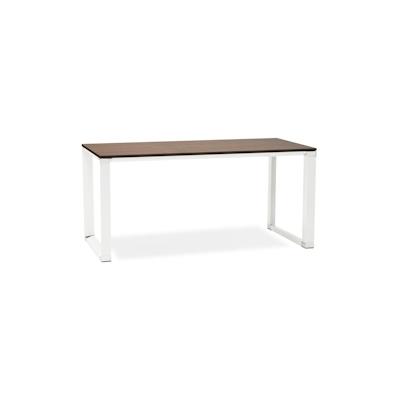 Arbeitstisch | 160x80x74 cm | Robust Modern Zweifarbig | Braun-Weiß | Bürotisch mit großer Arbeitsfläche | Melamin & Metall | Kadima Design Image