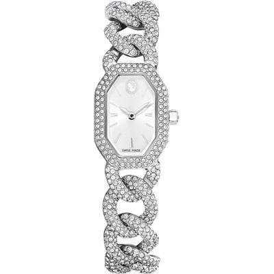 Quarzuhr SWAROVSKI "DEXTERA CHAIN", silber (silberfarben), Armbanduhren, Damen, Armbanduhr, Damenuhr, analog, Swarovski-Kristalle Image
