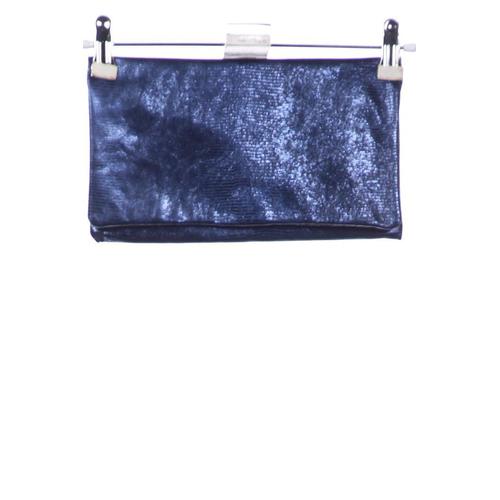 Abro Damen Handtasche, Gr. , blau, Leder