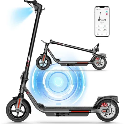 Electric Scooter Adults Peak 500W Motor, 8.5" Solid Tires, 19Mph Speed, Long Miles Range Scooter