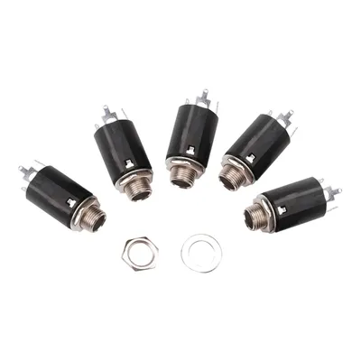 Hot Sale Guitar Stereo Output Plugs Portable 5pcs Acoustic Electric Guitar Stereo EQ Socket 6.35mm