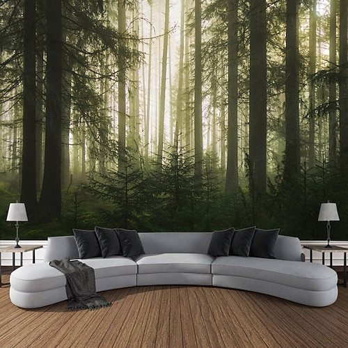 Landschaft Wald hängen Wandteppich Kunst große Wandteppich Wandbild Dekor Fotografie Hintergrund Decke Vorhang Haus Schlafzimmer Wohnzimmer Dekoration Image
