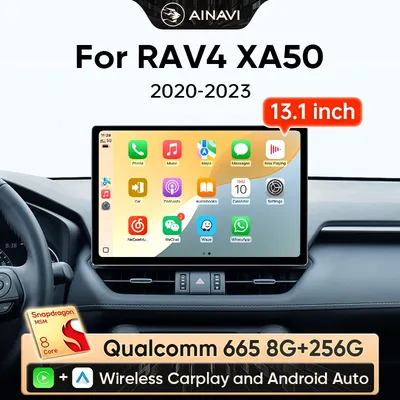 Ainavi 13.1 Inch For Toyota RAV4 2019 2020 2021 2023 2025 XA50 HDMI 2K Car Radio Carplay Wireless Android Auto 4G Car Multimedia