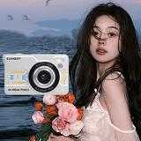COM1950s Camcorders Video Camera 4K 64Mp Hd Digital Camera 2.8Inch Portable Travel Take Photos and Videos Camcorder 18X Auto Focus Flash Light Student Camera Christmas Parent Child Gift