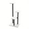 TEMU 1pc Household Density Board + Iron Room Floor Stepped Stand Flower Stand Black Stand White Board Floor 236*348mm* Total Height 820mm