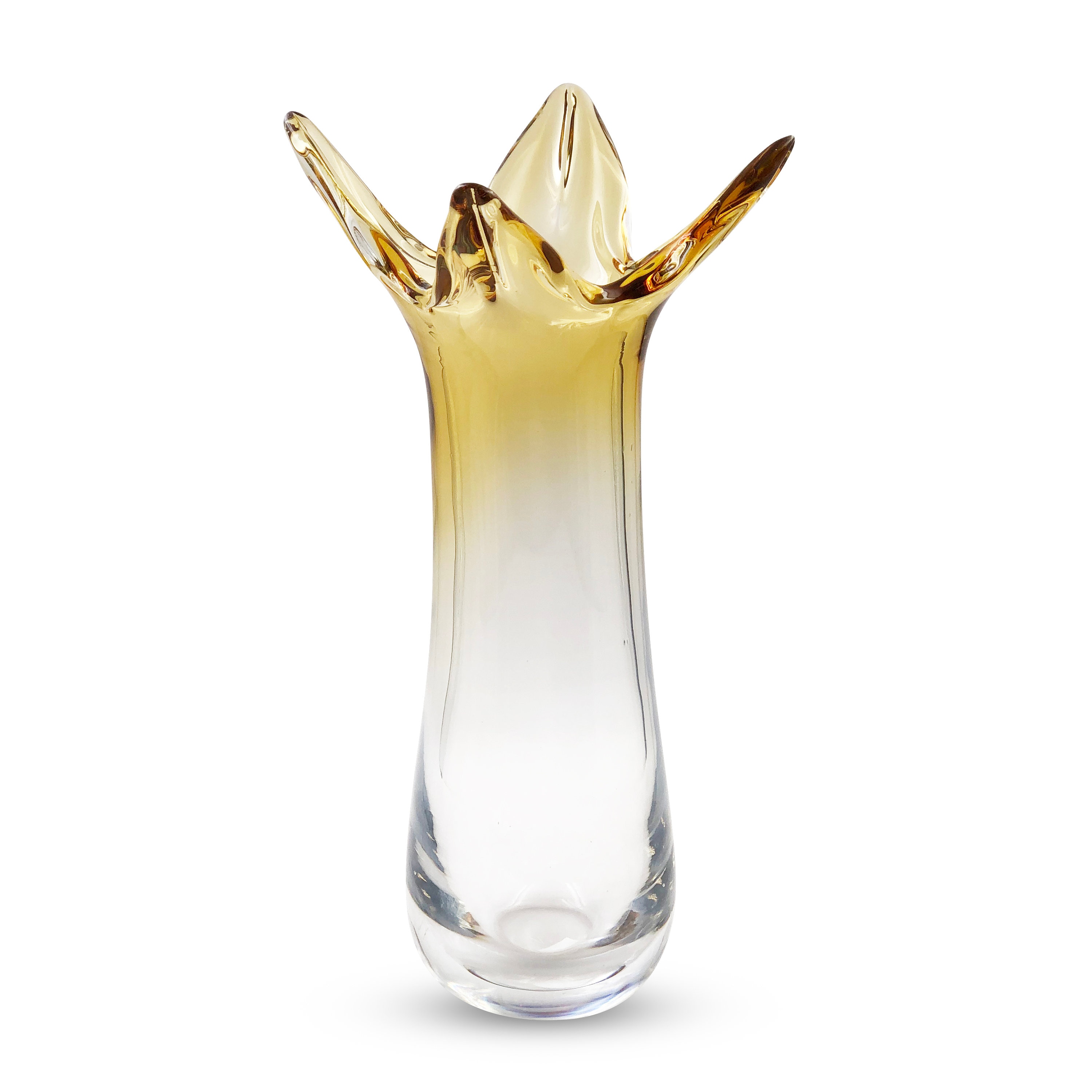 Vaso ambrato Vaso grande in vetro Vaso moderno Vaso in vetro trasparente Vaso giallo Vaso grande Vaso trasparente Vasi unici Vasi Decor