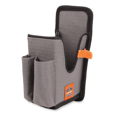 ergodyne Squids 5541 Handheld Barcode Scanner Holster w/Belt Clip, Large, 2 Comp, 2.75x3.5x8,Polyester,Gray,Ships in 1-3 Business Days (EGO19183) Each