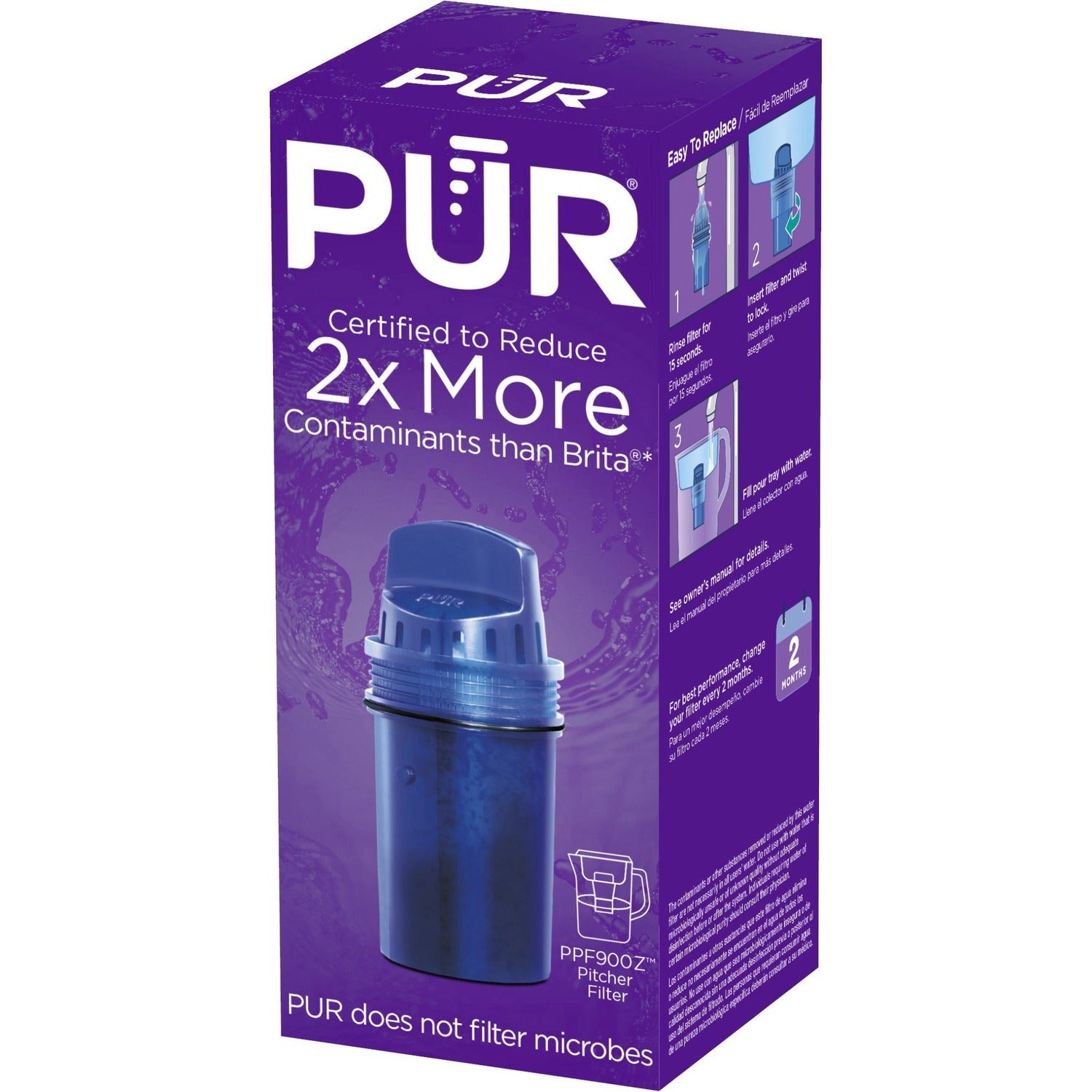 Honeywell PUR Pitcher Filter - Dispenser, Pitcher - Pitcher - 40 gal Filter Life (Water Capacity)2 Month Filter Life (Duration) - 640 Cups Pitcher Cap