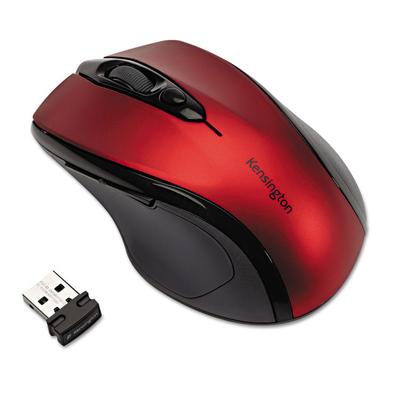Kensington Pro Fit Mid-Size Wireless Mouse, 2.4 GHz Frequency/30 ft Wireless Range, Right Hand Use, Ruby Red (KMW72422) Each Kensington®