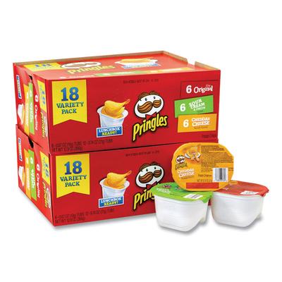 Pringles Potato Chips, Assorted, 0.67 oz Tub, 18 Tubs/Box, 2 Boxes/Carton, Ships in 1-3 Business Days (GRR22000407) Case of 2 Pringles® Snacks