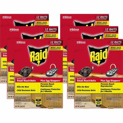 Raid Double Control Small Roach Baits - Cockroaches - Red - 6 / Carton (SJN334861CT) Case of 6 Raid® Insecticide