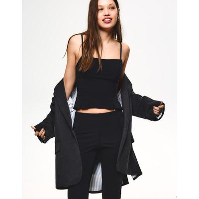 Bershka Flecked Oversize Blazer Women Xs Dark Grey