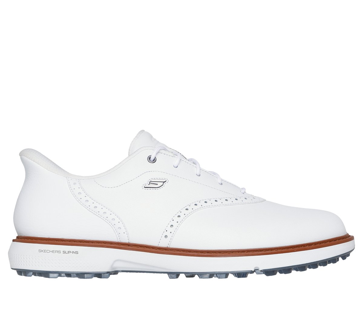 Skechers Men's Slip-ins Waterproof: GO GOLF Prestige SL Shoes | Size 10.0 | White | Leather/Synthetic/Textile | Arch Fit