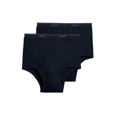 Men's Big & Tall Classic Brief 2-Pack by Jockey in Black (Size 50)