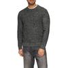 Rundhalspullover S.OLIVER, Herren, Gr. L, grau (grau, schwarz), Obermaterial: 60% Polyacryl, 21% Polyester, 18% Baumwolle, 1% sonstige Fasern, meliert, casual, regular fit taillenbedeckt, Rundhals, Langarm Rippbündchen, Pullover, in Melange Optik