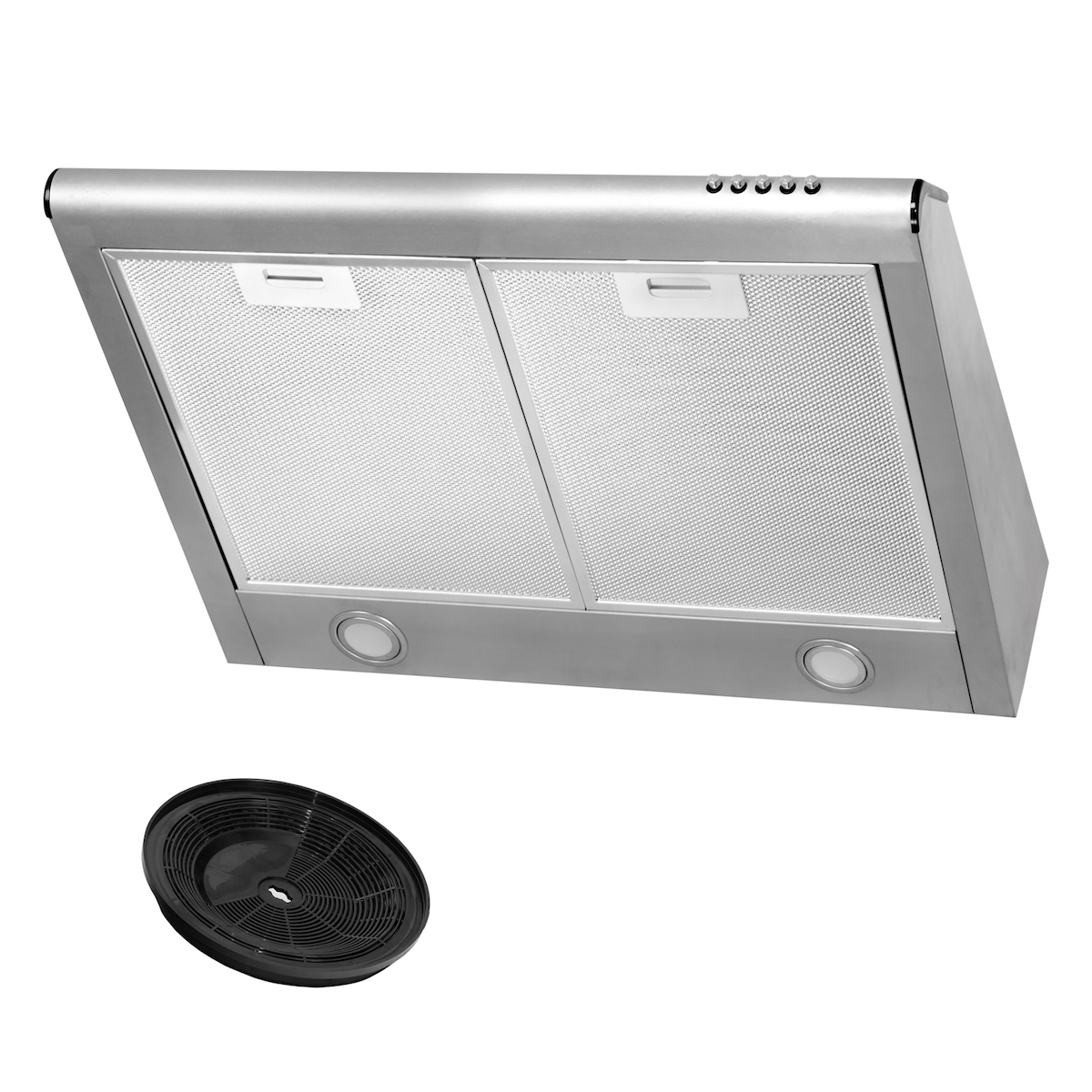 4BIG.fun Dunstabzugshaube Abzugshaube Unterbauhaube Abluft Umluft 60 cm Aktivkohlefilter Image