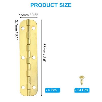 Small Piano Hinge 2.6" x 0.6", 180-Degree Hinge