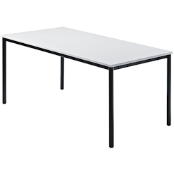 Hammerbacher Besprechungstisch 1600x800mm Grau Fuß Rundrohr schwarz Image