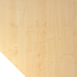 Hammerbacher Verkettungsplatte trapezform 120x120cm mit Fuß eckig Ahorn Image