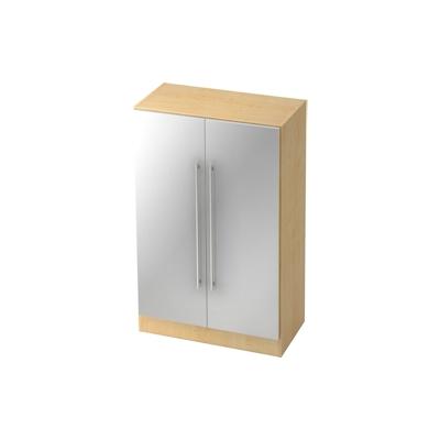 Hammerbacher Schrank Solid 3OH BxTxH 80x42x127cm Griff RE Ahorn/Silber Image