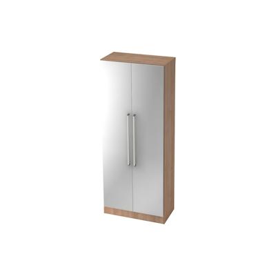 Hammerbacher Schrank Solid 5OH BxTxH 80x42x200,4cm Griff CE Nussbaum/Silber Image