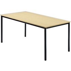 Hammerbacher Besprechungstisch 1600x800mm Ahorn Fuß Rundrohr schwarz Image