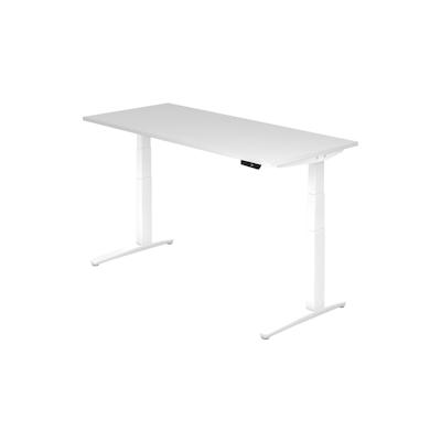 Hammerbacher Sitz-Steh-Schreibtisch elektrisch 180x80cm Weiß/Weiß Image