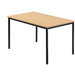 Hammerbacher Besprechungstisch 1200x800mm Buche Fuß Rundrohr schwarz Image