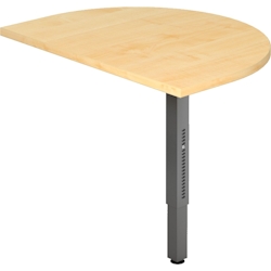 Hammerbacher Anbautisch mit Fuß eckig 60x80cm Ahorn/Graphit Image