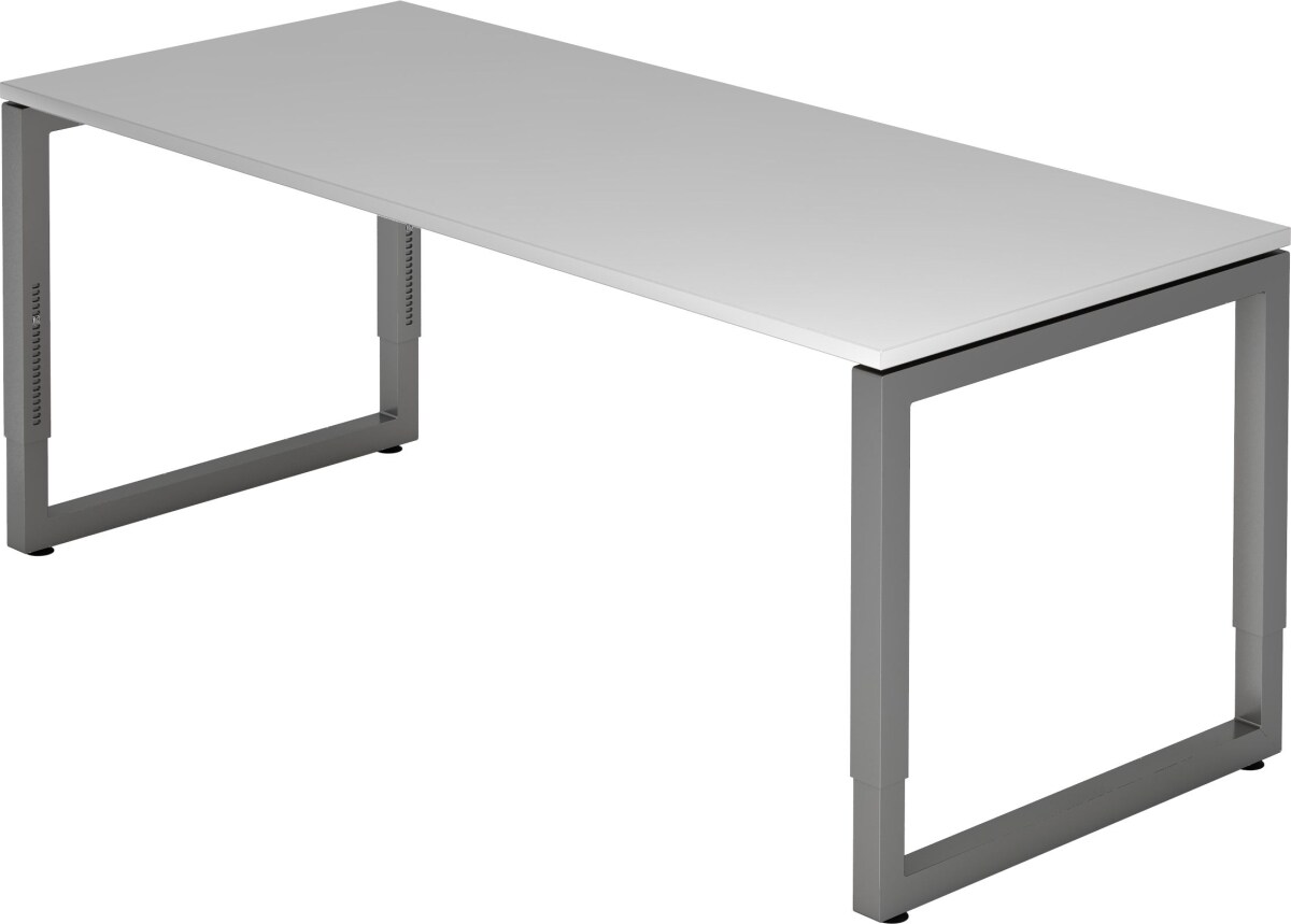 Hammerbacher Schreibtisch O-Fuß eckig 180x80cm Grau/Graphit Image