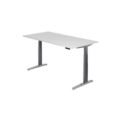 Hammerbacher Sitz-Steh-Schreibtisch elektrisch 200x100cm Weiß/Graphit-alu Image