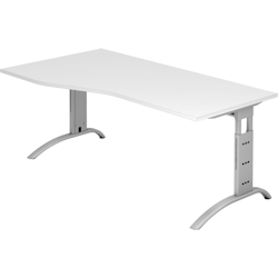 Hammerbacher Schreibtisch 180x100/80cm höhenverstellbar bis 85cm Weiß Image