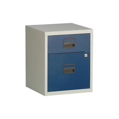 Hängeregistraturschrank 2 Schübe 1-bahnig lichtgrau/oxfordblau Image