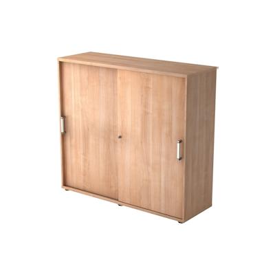 Hammerbacher Schiebetürenschrank Serie 9 3OH BxTxH 120x40x110cm Griff CE Nussbaum/Nussbaum