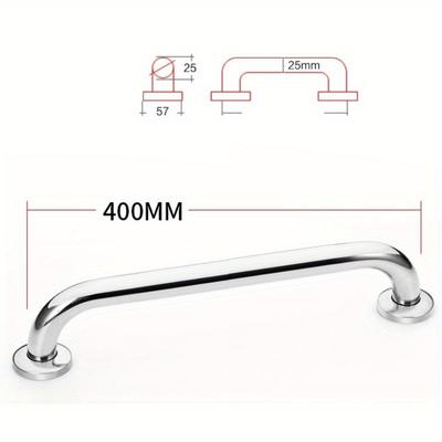 TEMU Safety Bar Bracket Handrail Stainless Steel Disabled Bathroom Safety, Shower Handrail, Stainless Steel, Bathtub, Shower Handrail Image