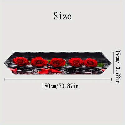 TEMU 1pc Christmas Unique Ideas/ Fashion/ Printed Table Runners For Kitchen And Dining Room Decoration Coffee Table Decoration & Party Table Decoration Image