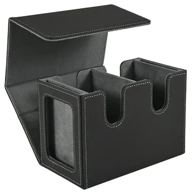 Kartendeckbox mit 2 Commander-Displays, Doppeldeckbox für mehr als 140 Karten mit einem Ärmeln, passend für TCG CCG Magic Cards