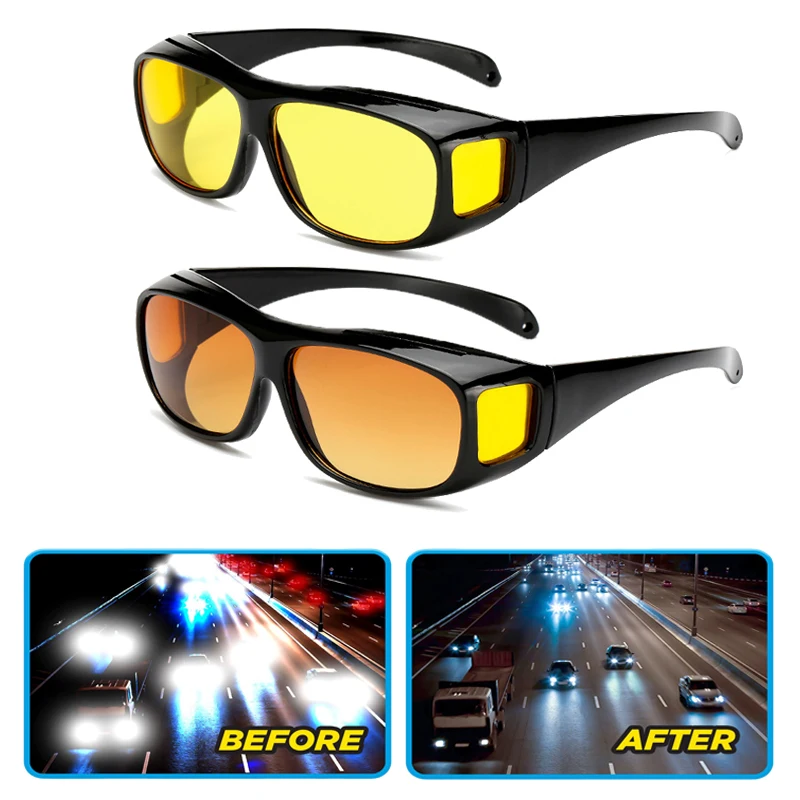 Auto Nachtsicht Fahren Gläser Anti-Glare Motorrad Fahrrad Fahrer Brille UV Schutz Sonnenbrille Brillen Auto Zubehör Image