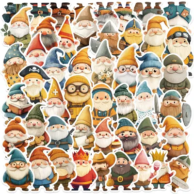 50PCS Nette Charakter Illustrationen PVC Aufkleber Für Scrapbooking Schreibwaren Schule Liefert Ästhetische kinder Dekoration Image