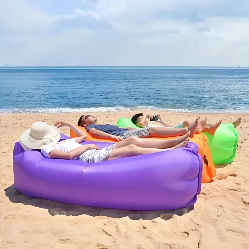 DIZETION Air Lazy aufblasbare Sofatasche, tragbare Camping-Sofa-Matratze, Musik, Festival, Liegestuhl