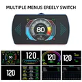 P12 Auto OBD2 Head Up Display Doppio Sistema per HUD OBD Auto Indicatore Misuratore Digitale Intelligente Velocità Carburante Lettura Codice di Fallo Computer di Guida