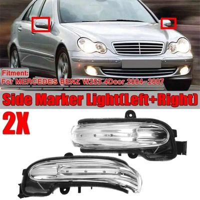Links + Rechts RüCkfahrblinker RüCkspiegel Seitenlicht für 03-07 c W203 A2038201521 A2038201621
